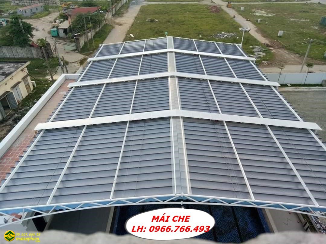 Mái xếp lượn sóng - màu xám